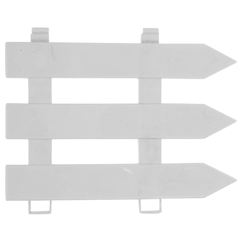 White Plastic Christmas Tree Fence Panel Detachable Picket Style Holiday Decor Prop for Tree Base Garden Courtyard Scene