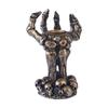 Resin Skeleton Hand Decors Candle Holders, Gothic Accent Rings, Bracelets, Necklace Stand for Halloween Centerpieces, Shelves, and Mantels Displays