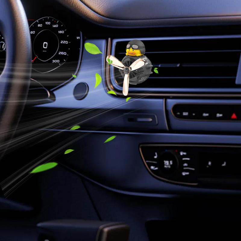 Rotating Propeller Car Air Fresheners Clip Air Outlet Yellow Duck Perfume Clips Car Aromatherapy Diffuser Interior Accessories