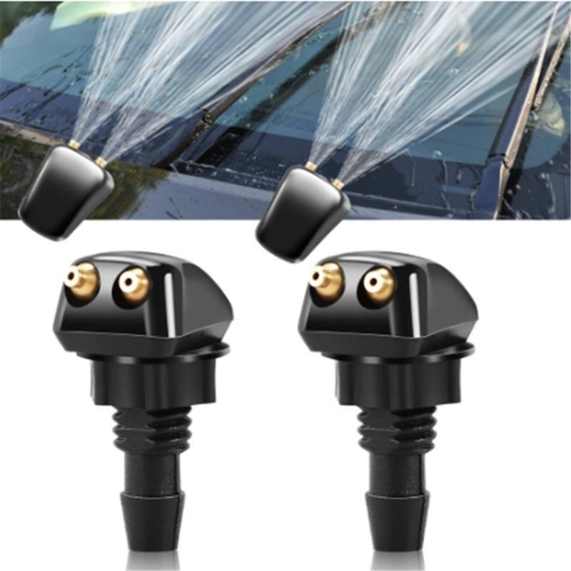 Universally Front Windshield Wiper Arm Washer Nozzle Spray Unit with 2 Holes Wiper Water Spray Jets