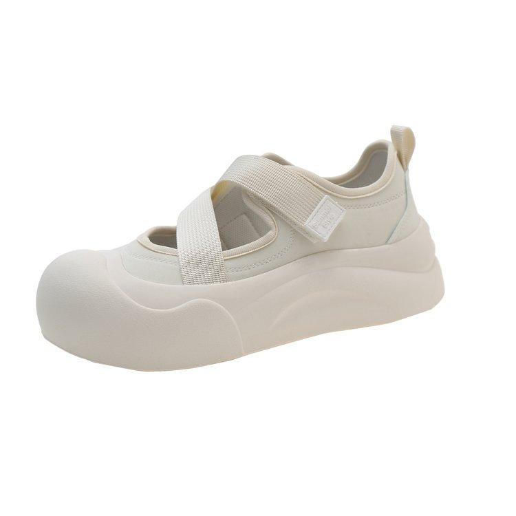 Platform ballet Mary Jane sandals women's outerwear 2025 spring new big head ugly cute shoes sports student hole shoes