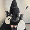 Xianyi Dark Sexy Halloween Nun Cosplay Bodycon Slit Lingerie for Women 668