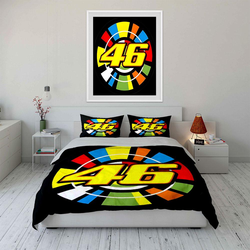 Number "46" with multicolor segments. Bedding sets Duvet cover sets Duvet covers Pillowcases(1 * Duvet Cover 2 * Pillowcases without duvet insert)