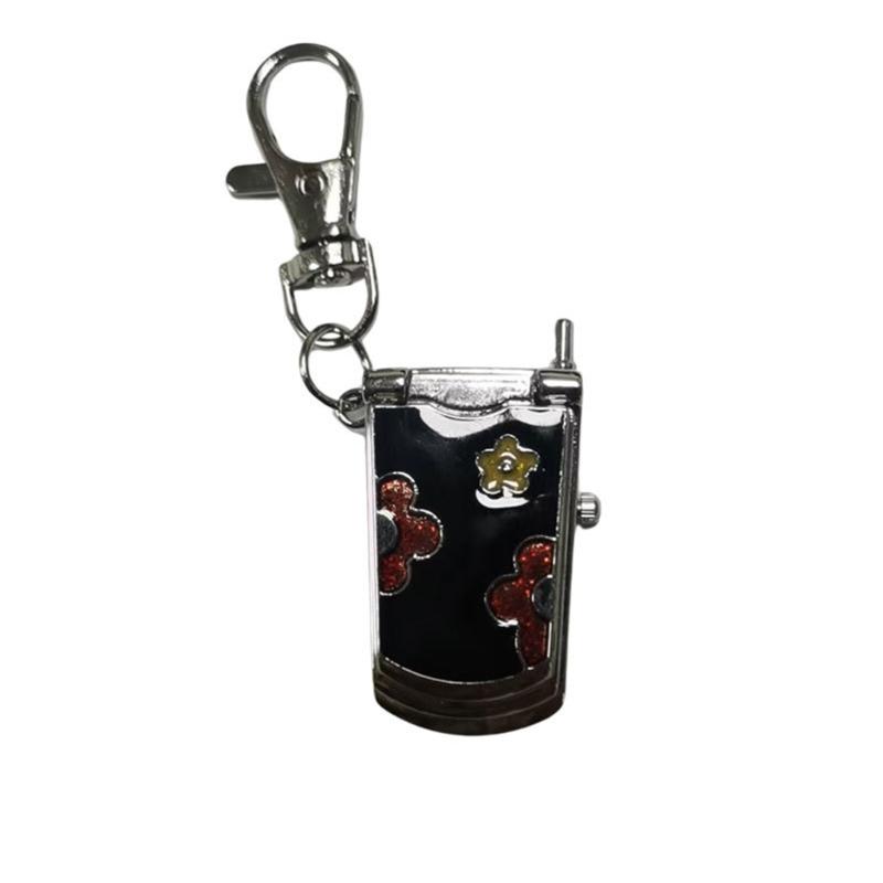 Practical And Decorative Pocket Watch Keychain Featuring Mobile Phone Designs чёрный