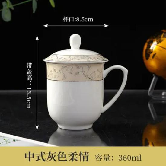 Blue and white porcelain Mugs cup Jingdezhen Bone China ceramic teacup kettle with lid tea cups 360ML