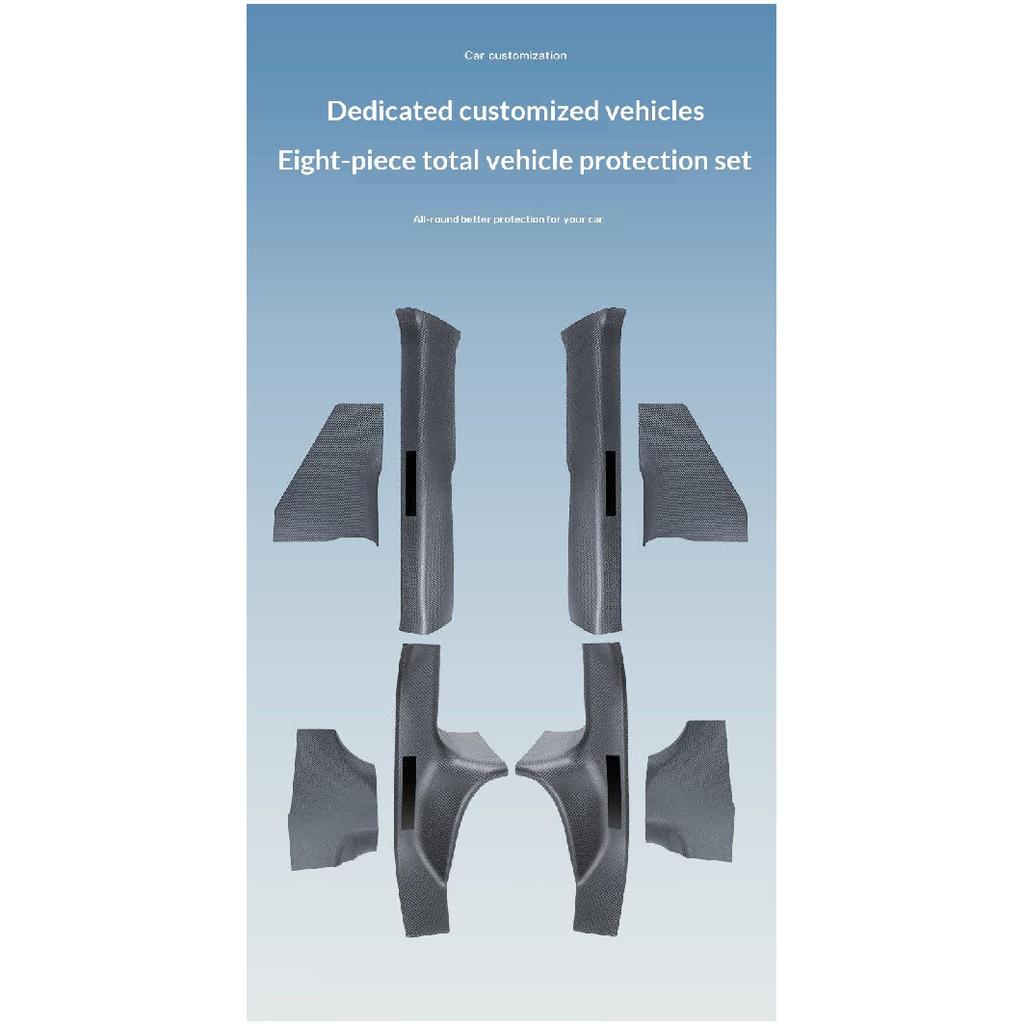 For Tesla Model Y Juniper Car Door Sill Protector Front Rear Door Sill Scuff Plate Guard Easy To Clean PP Material Accessories Interior Mirrors 6