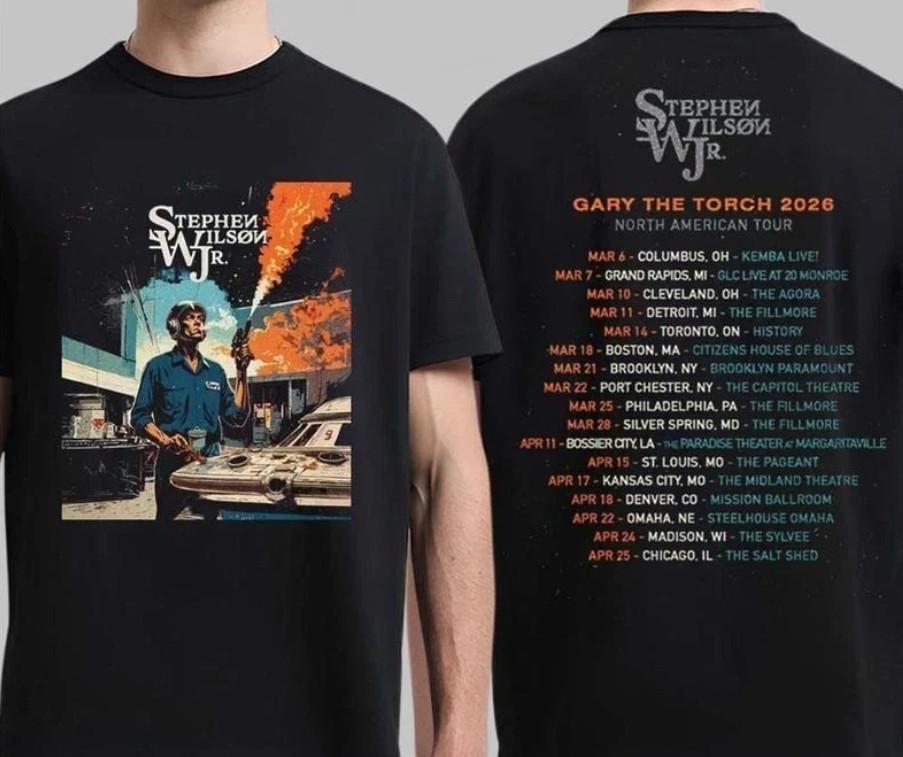 Stephen Wilson Jr Gary The Torch 2026 Tour T-Shirt S разноцветный