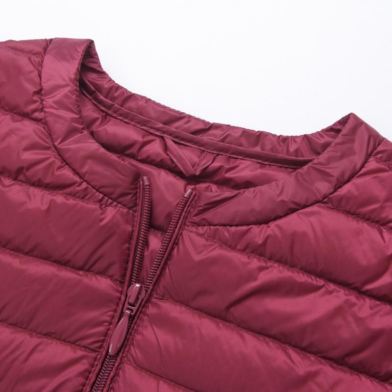 Womens Mid-Length Lightweight Down Jacket Inner Layer Slim Fit Casual Office Wear