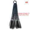Children'S Wig Ponytail Dirty Braid Ponytail Hair Loop Short Three Braid Ponytai