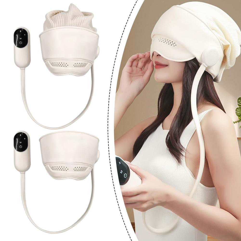 Graphene Heating Head Massager Air Pressure Scalp Massage Eye Hot Compress Relaxation Sleep Aid Rechargeable Design