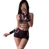 Sexy Bunny Girl Police Uniform Crotchless Lingerie Set Pajamas