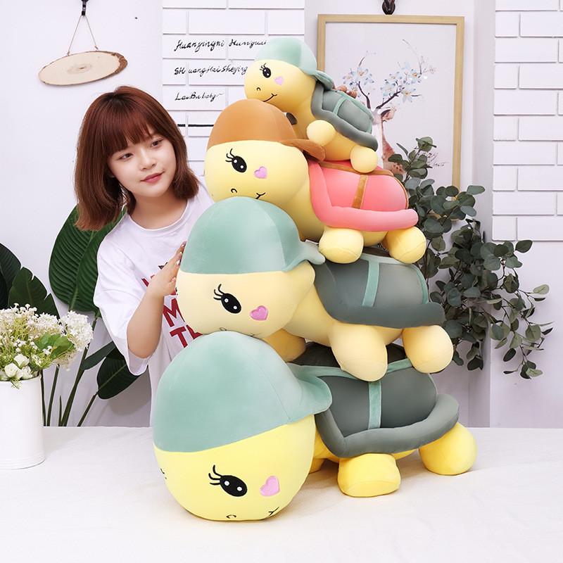 Turtle Wearing Hat Plush Toy Cute Cartoon Girl Children Birthday Gift Holiday