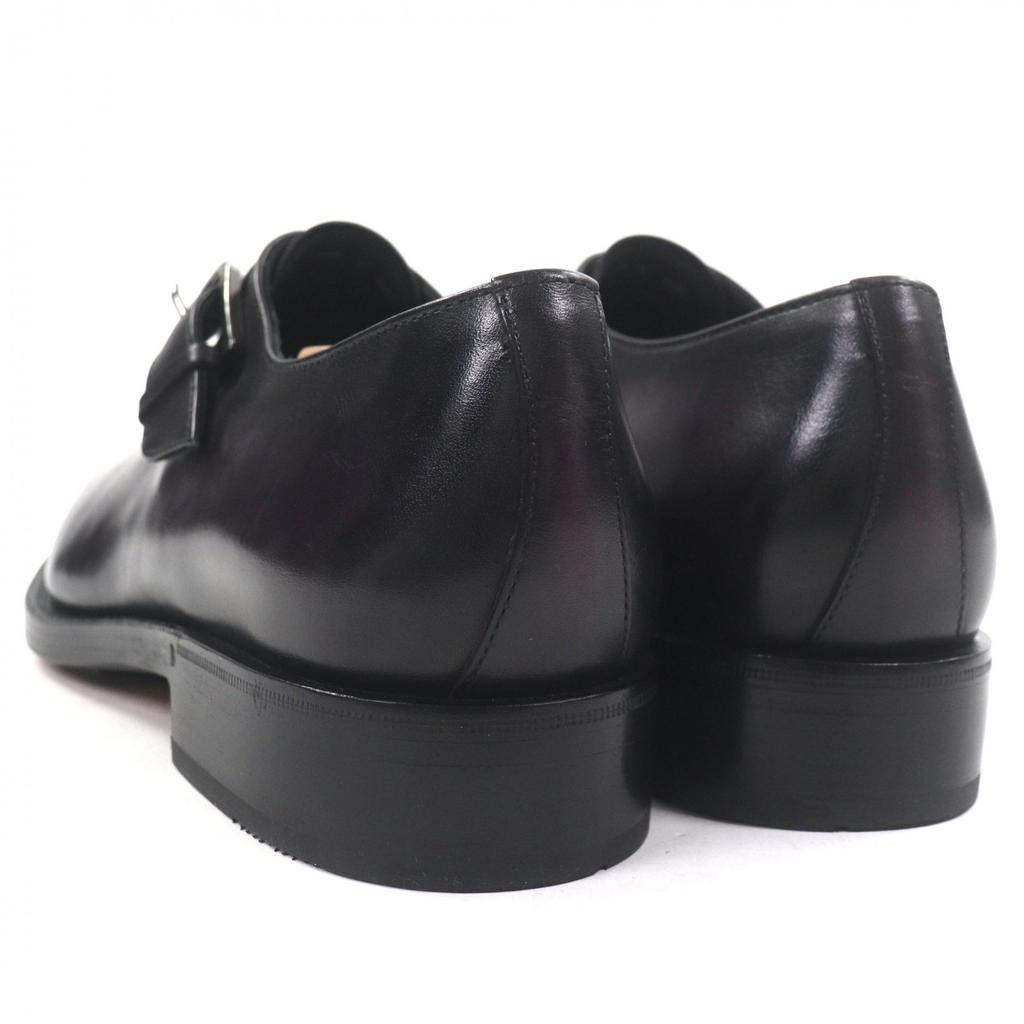 Excellent BERLUTI Leather Shoes Incision Detail Purple Patine Leather Mens 6 Used