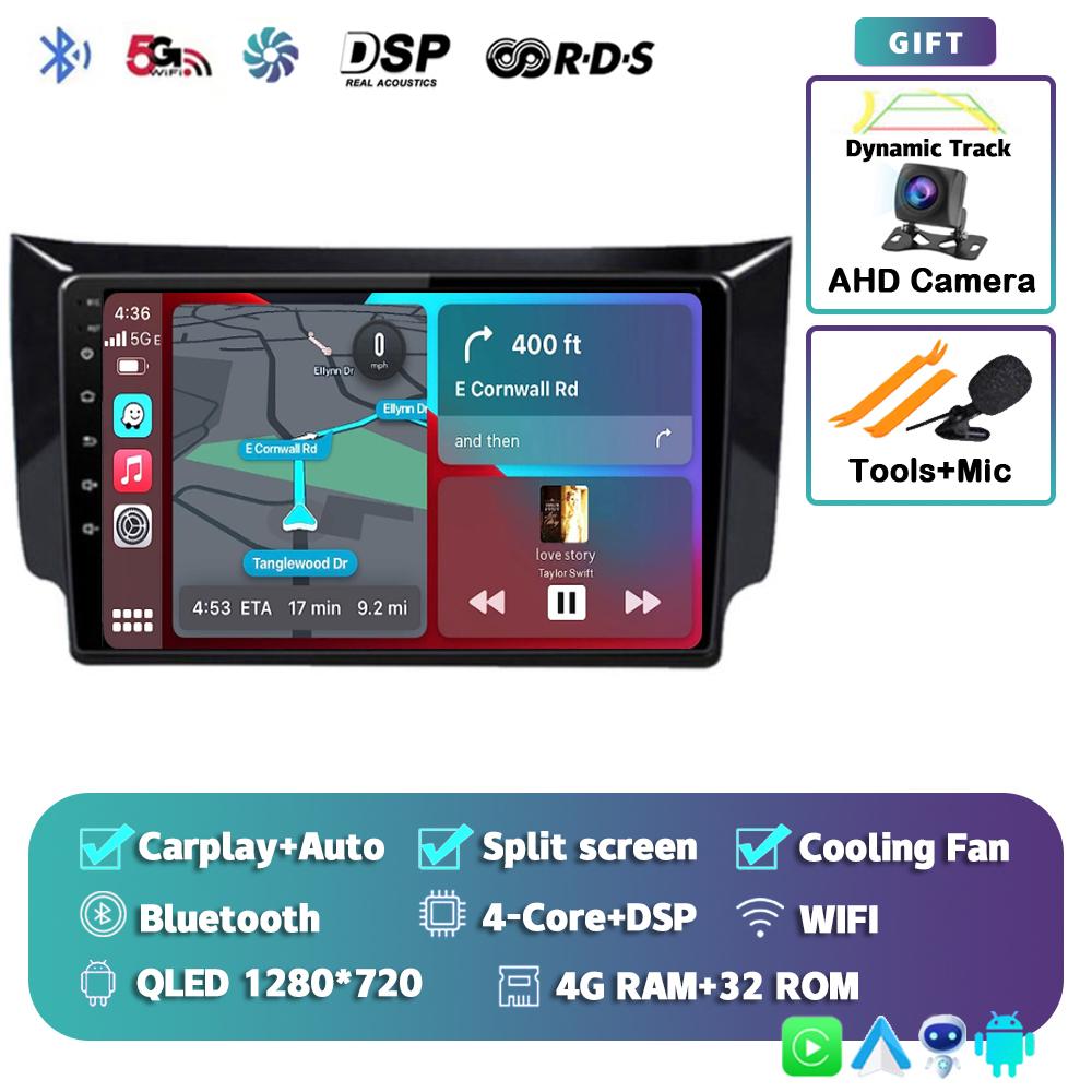 Android 14 Carplay Auto Car Radio For Nissan Sylphy B17 Sentra 12 2012 2013 2014-2018 GPS Multimedia Video Player Stereo 2din 4G