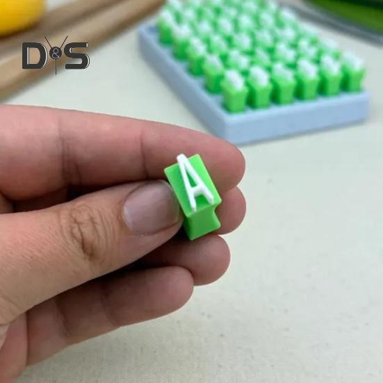 1 Set Clay Pottery Alphabet Stamp Uppercase Lowercase Letter Polymer Clay Silicone Stamp DIY Letter Number Symbol Mini Press Stamp