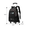 School Bag Roller Student Backpack 6 Wheels ZRY5203