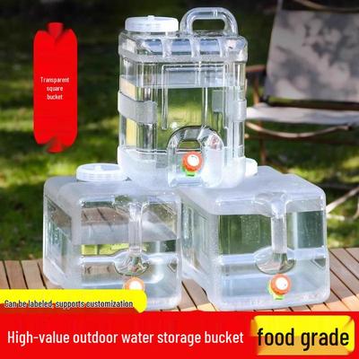 Großer transparenter Outdoor-Wassertank mit Hahn für Auto Reisen und Selbstfahrertouren.