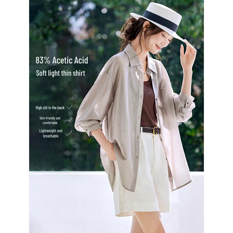 

Soft Light Acetate Commuter Blouse XL