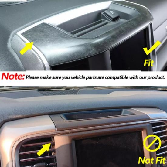For Dodge Ram 1500 2019-2025 ABS Chrome Dash Center Storage Box Frame Cover Trim