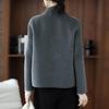 100% Wool Women Jacket TIDENOVEL Autumn Wool Blazer Handmade Suit Jacket Winter Warm Wool Coat