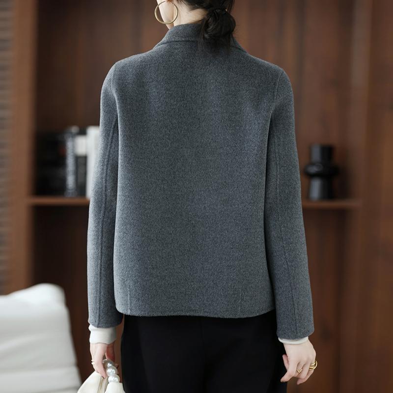 100% Wool Women Jacket TIDENOVEL Autumn Wool Blazer Handmade Suit Jacket Winter Warm Wool Coat