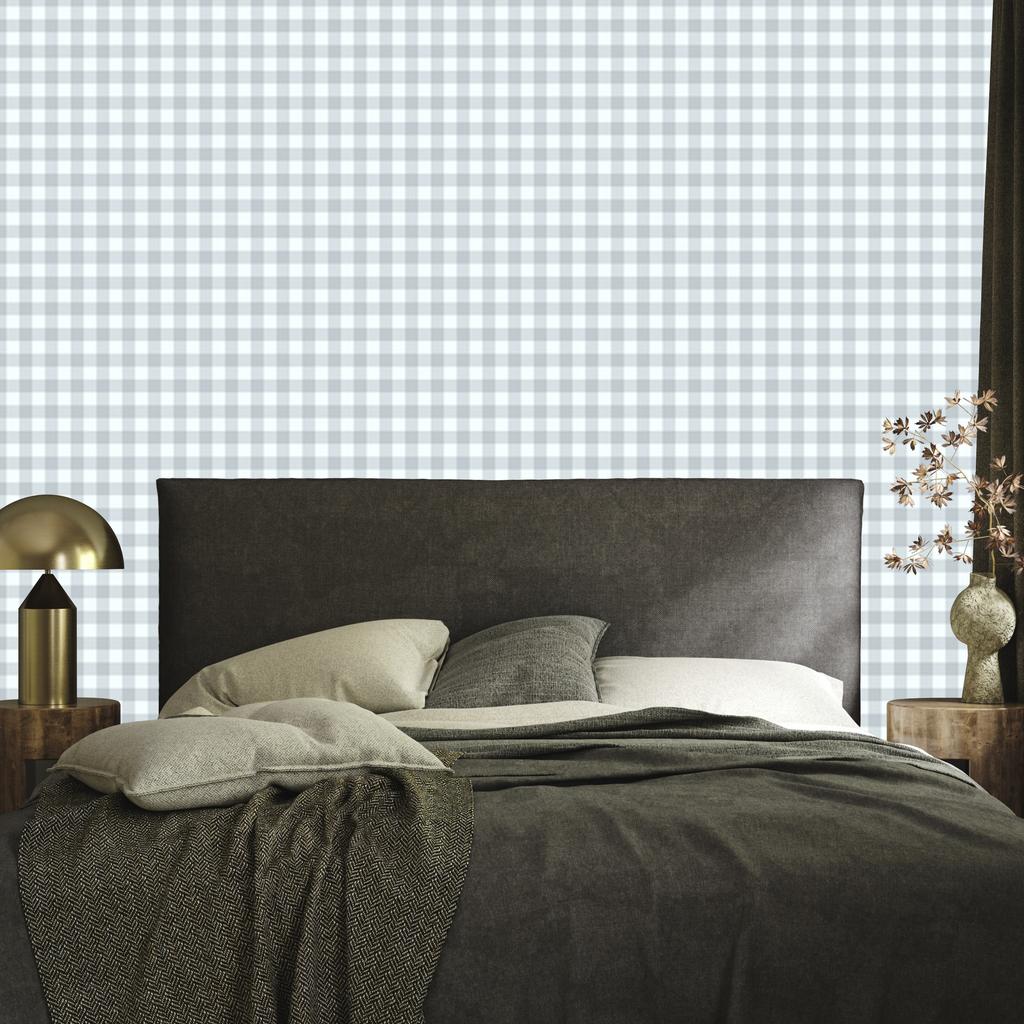 Wallpaper Fabric Pattern Light Gray and White, Light Gray Background 50x1000
