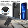 For iPhone 13 Pro Max Case Leather+TPU Detachable Magnetic Phone Cover Card Bag