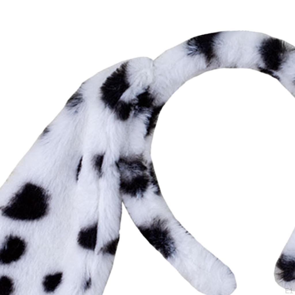 Puppy Dog Ears and Long Tail Hair Clip Faux Dress Up Cat Ear Lolita Hoop