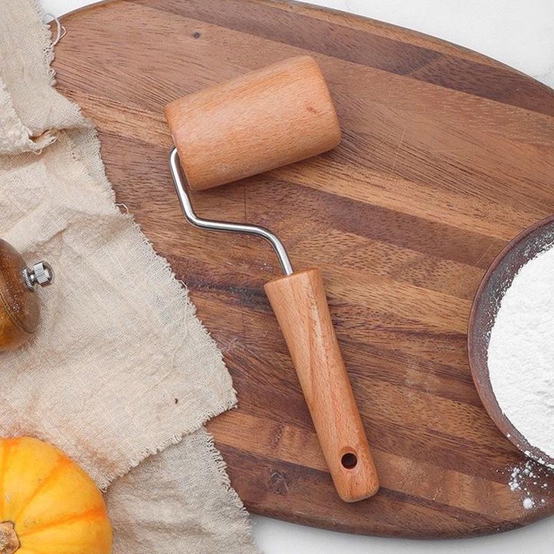 

Двоголовий буковий качалка для вареників та випічки L-shape хакі