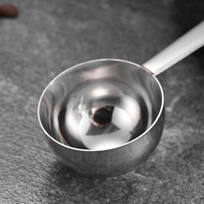Steel Measuring Spoon Practical Measuring Spoon Long Handle Functional Steel 15/30ML Measuring Spoon