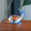 Yousheng Desktop Ornament Ocean Themed Whale Shape High Borosilicate Glass Decorative Figurine Home Office Decoration
