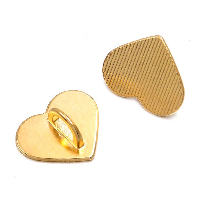 17x20mm Painted Metal Heart Snap Button Phone Charm Pendant