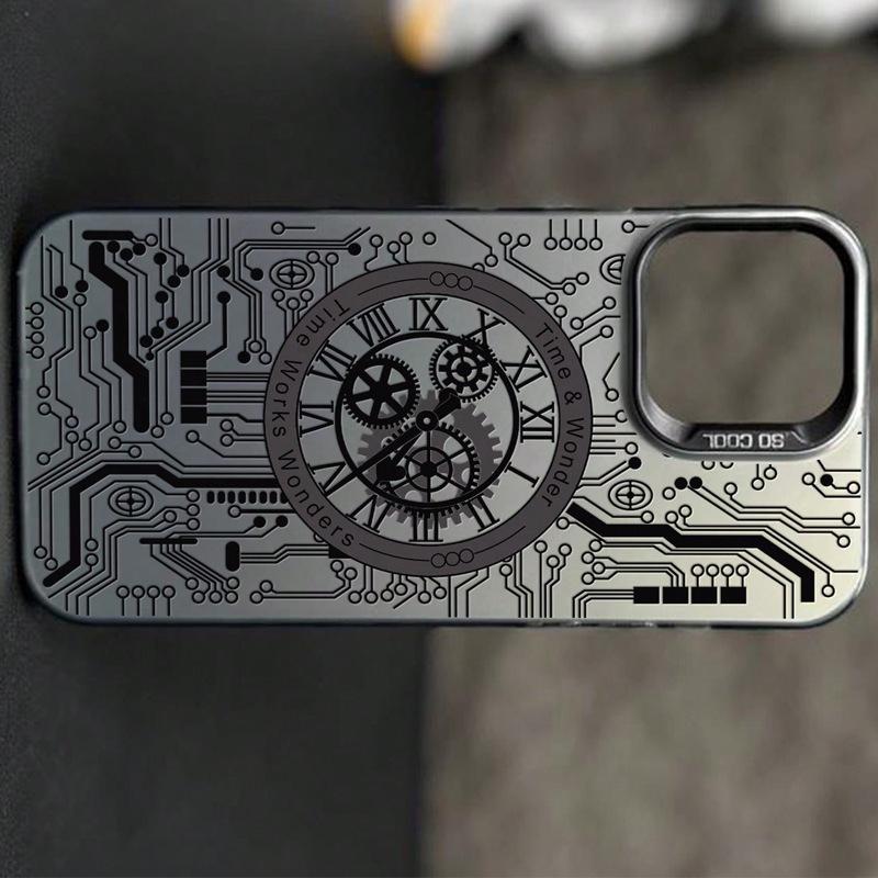 Watch mechanical heart graphic phone case for iPhone 16 15 14 13 12 11 x XR Xs SE2 SE 8 7 plus pro Max mini PC back cover