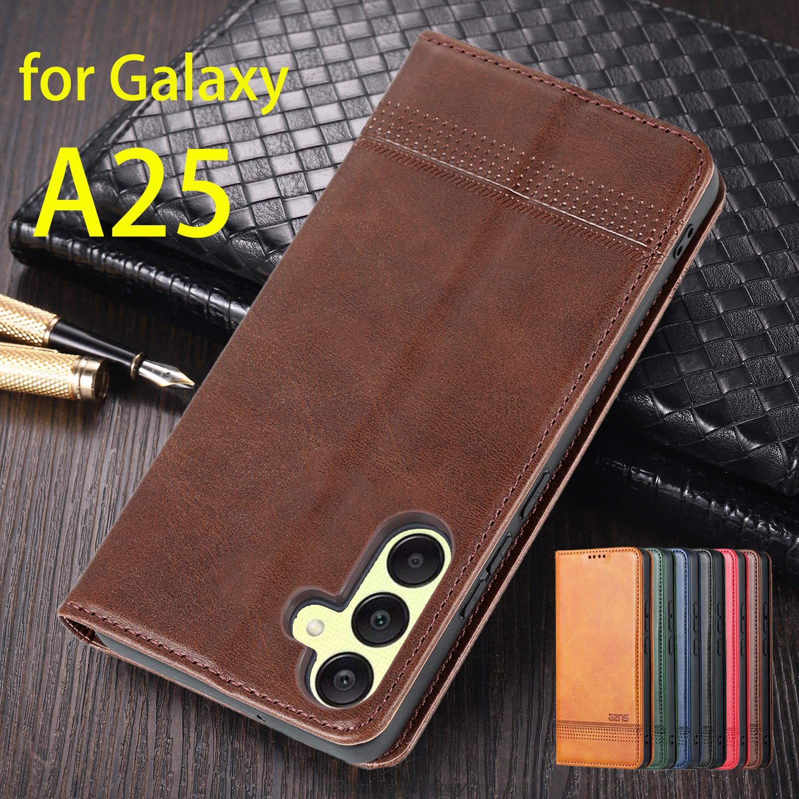 

Роскошный магнитный адсорбционный кожаный чехол для Samsung Galaxy A25 Flip Cover Защитный чехол Capa Fundas Coque for Galaxy A25&Only Case