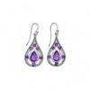 Amethyst Teardrop Earrings: Vintage 925 Sterling Silver
