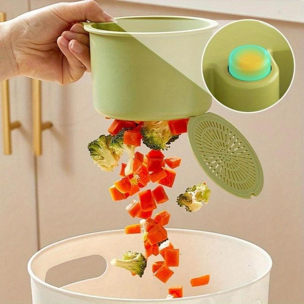 Self-cleaning Push-type Sink Filter Basket - Automatic Food Waste Drainage Basket with Removable Bottom, Easy To Install and Remove