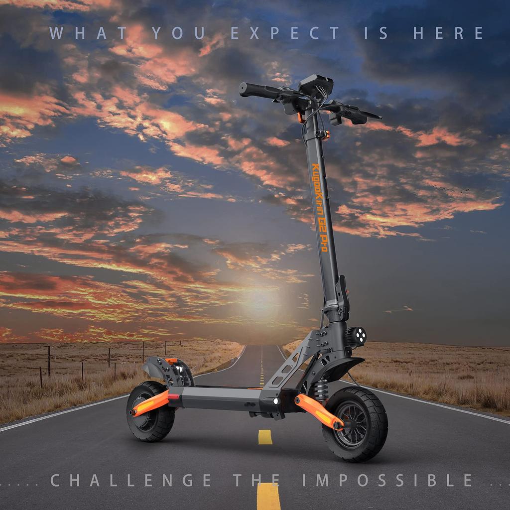 Kukirin G2 PRO Adult E-Scooter,48V15.6Ah,600W/Single Drive,9" Air Tires Electric Scooter