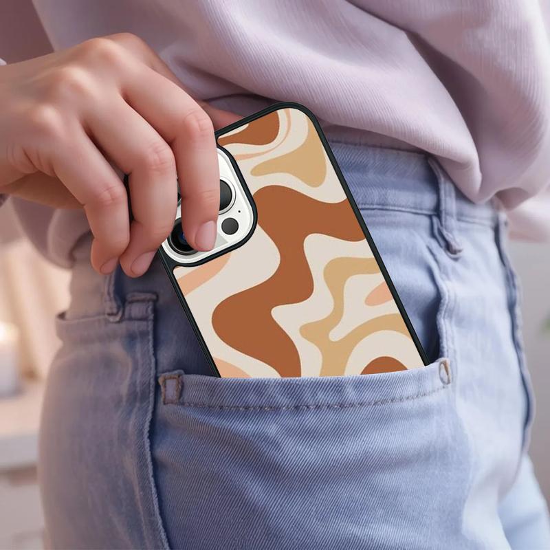 Liquid Swirl Abstract Beige Sage Green Phone Case For iPhone 17 Air 15 16e 14 13 Pro Max Coque 12 11 Pro Max PLUS cover