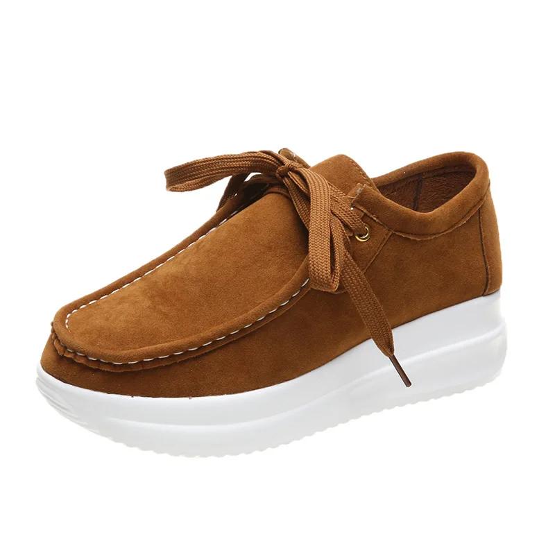 Fashion Autumn Sneakers Women Running Shoes Outdoor Breathable Light Lace-up Shoes Woman Thick Bottom Casual Shoe Large Size 35~43