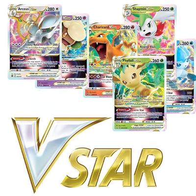 100Pcs Pokemon Cards Shining VSTAR GX EX VMAX MEGA TAG TEAM Energy Trainer Charizard Pikachu Collection Battle Card S20