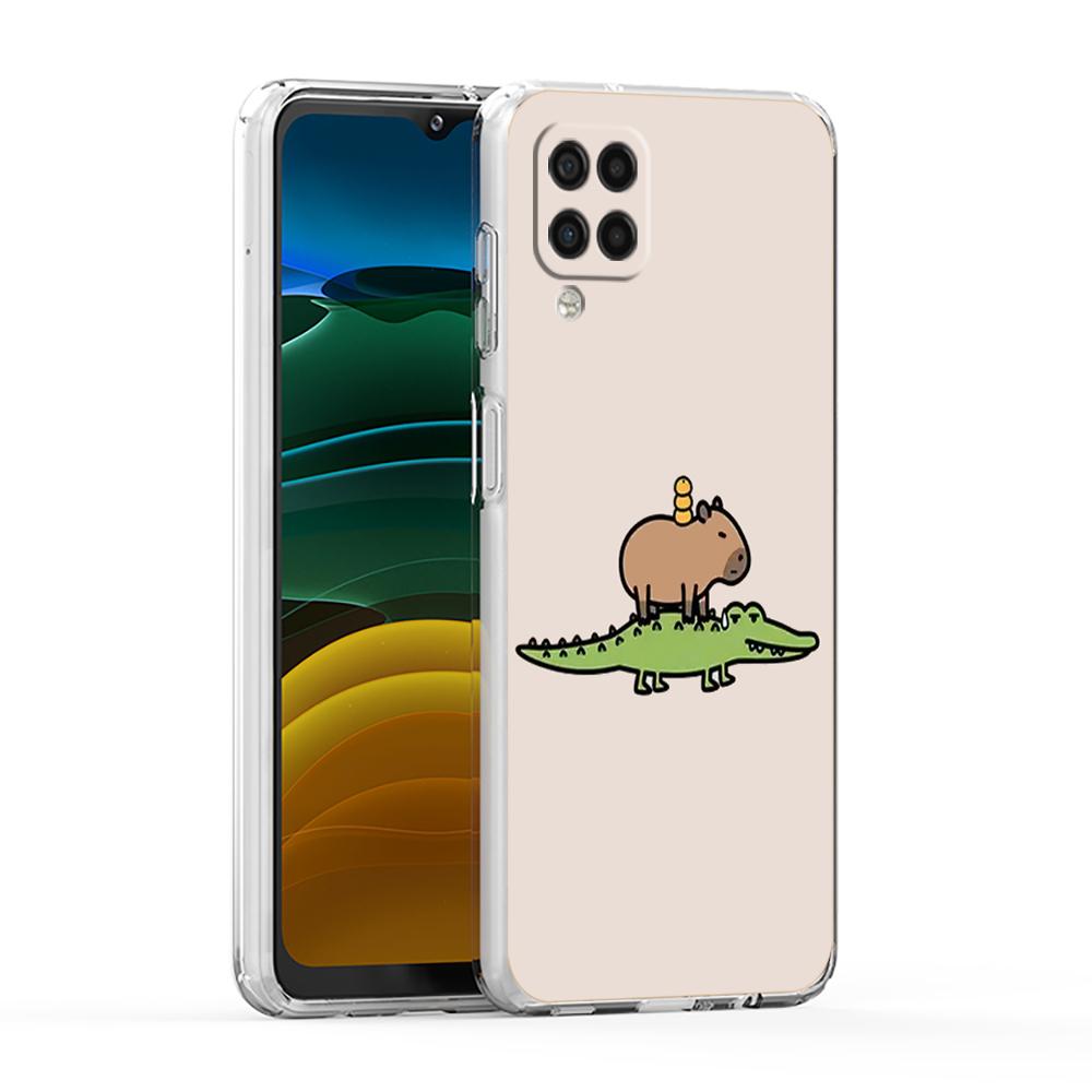 Cute Capybara Phone Case For Samsung Galaxy A13 A33 A35 A55 A73 A53 A23 A51 A71 A21S A12 A31 A41 A05s A03S A15 A25 A32 5G Cover