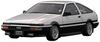 Ignition Model Toyota Sprinter Trueno 3Dr GT Apex Finished Product 1/18 (AE86) White/Black Normal-Wheel