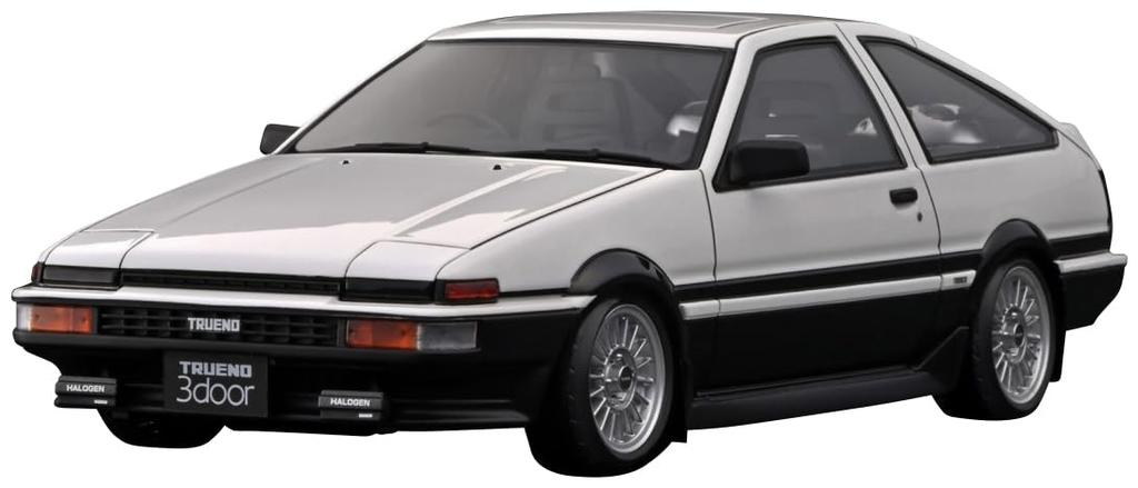 ignition model Toyota Sprinter Trueno 3Dr GT Apex Finished Product 1/18 (AE86) White/Black Normal-Wheel