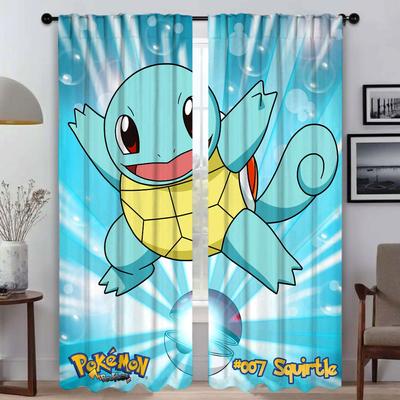 Curtains for Bedroom Pocket Monsters Modern Living Room Curtains 2 Pieces Shades Partition Blackout Curtain Halloween Decoration
