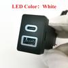 White Led Fit for For Toyota New LC120 Prado Fuse Box Connector Car Type-C PD QC3.0 Dual Phone Charging Adapter Charger Socket