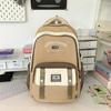 Middle School Student Schoolbag Women's Campus Large Capacity Backpack Men Color Block Backpack