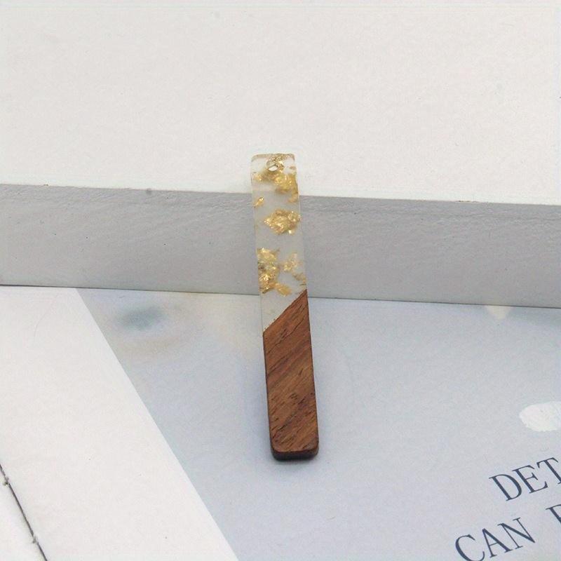 

2 шт./компл. Винтажный и минималистичный длинный кулон из смолы и дерева для ювелирных изделий, серьги «сделай сам», серьги, аксессуары для ожерелья F