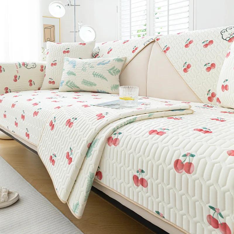 Fashionable and Popular Summer Popular Cool Sofa Cushion Cool Non-slip Sofa Cushion Back Cover  Cute Fabric Sofa Cover