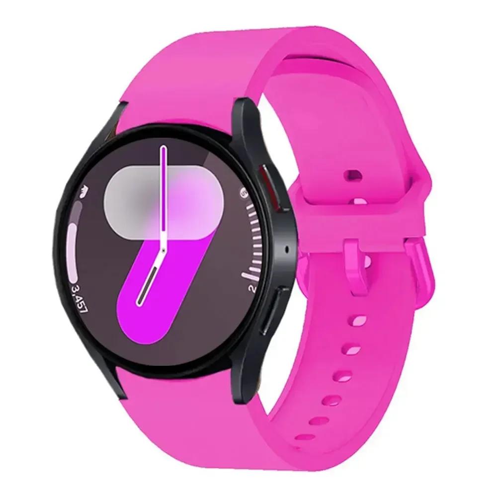 20mm Silicone Strap For Samsung Galaxy Watch 7/6/5/4 44mm 40mm Watchband For Galaxy Watch 6 4 Classic 43mm/47mm 42mm/46mm Band