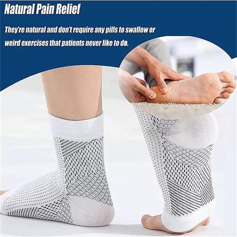 1Pair Neuropathy Socks for Men Women, Soothe Compression Socks for Neuropathy Pain,Ankle Brace Plantar Fasciitis Swelling Relief